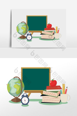 卡通扁平教師節 創意教學用具的視覺革新